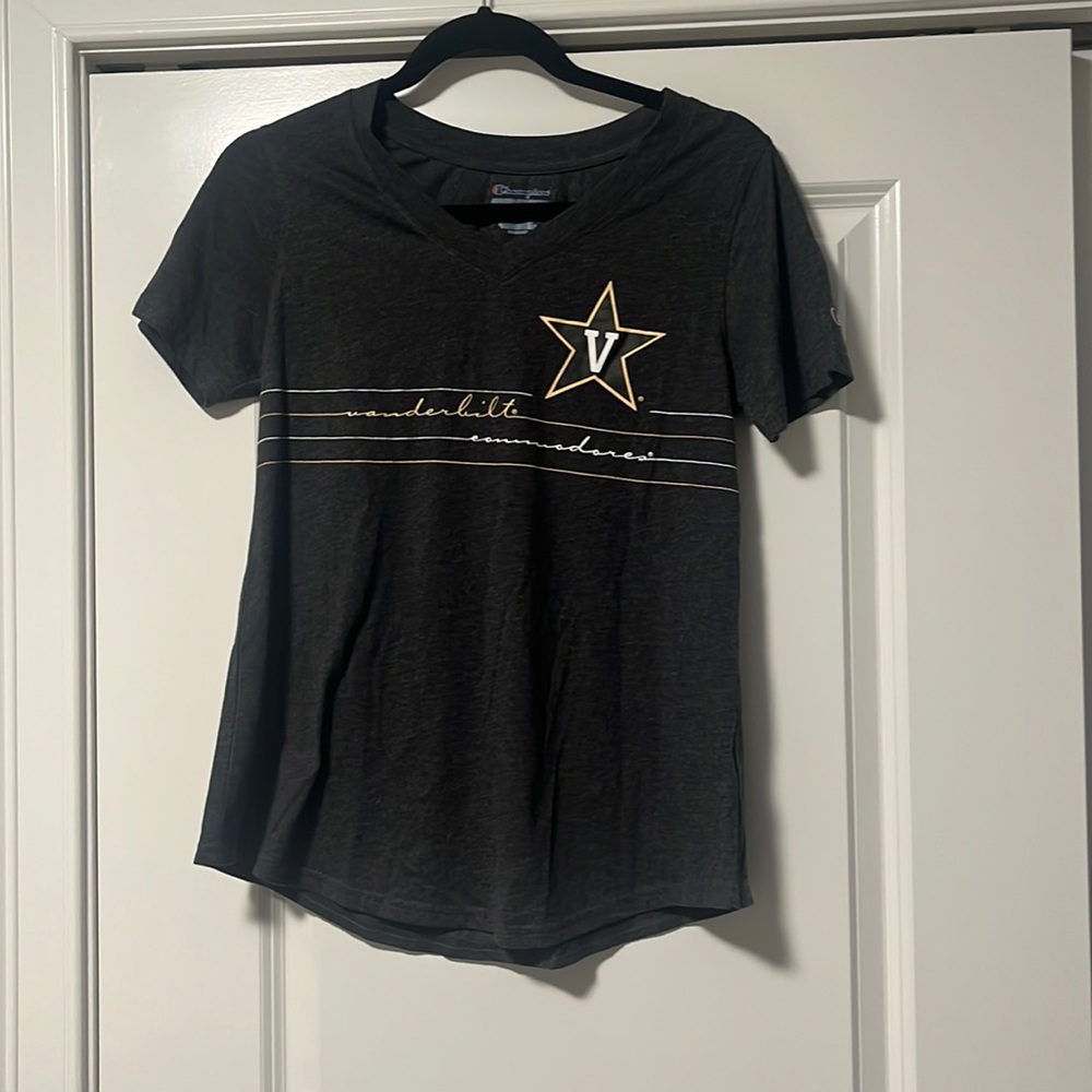 Gray Vanderbilt University t Shirt Tee small champion